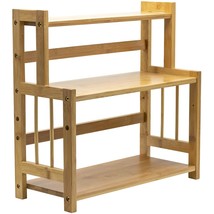 Sorbus Kitchen Countertop Organizer Bamboo Wooden Counter Storage Shelf ... - $58.99