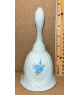 Fenton Light Blue Bell Satin Handpainted Floral Bell with Original Signe... - $19.24 CAD