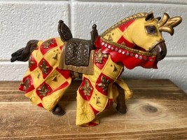 Papo Medieval Horse Figure - Yellow Red Fantasy 2008 Horse Only Battle Joust - £6.10 GBP