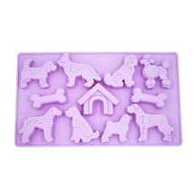 Dog Shaped Silicone Ice Cube Mold And Trays Jelly Biscuits Chocolate Can... - £15.72 GBP