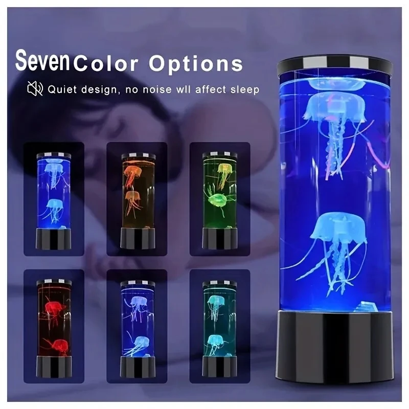 Color-Changing LED Jellyfish Lava Lamp Mini Aquarium Simulation Jellyfish - £21.90 GBP