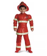 Red Fireman Toddler Boy Halloween Dress Up Firefighter Costume Size 2T - $37.65 CAD