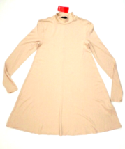 NEW Forever 21 Women&#39;s Pullover Short T-Shirt Dress S Vanilla Long Sleeve NWT - £8.54 GBP