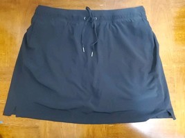 Green Tea Black Skort Shorts Skirt Tie Waist Stretch Athletic Athleisure... - $9.46