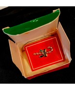 Avon Candy Cane Pin New in Box 1986 Vintage Christmas Red / Green Jewelry  - $13.83