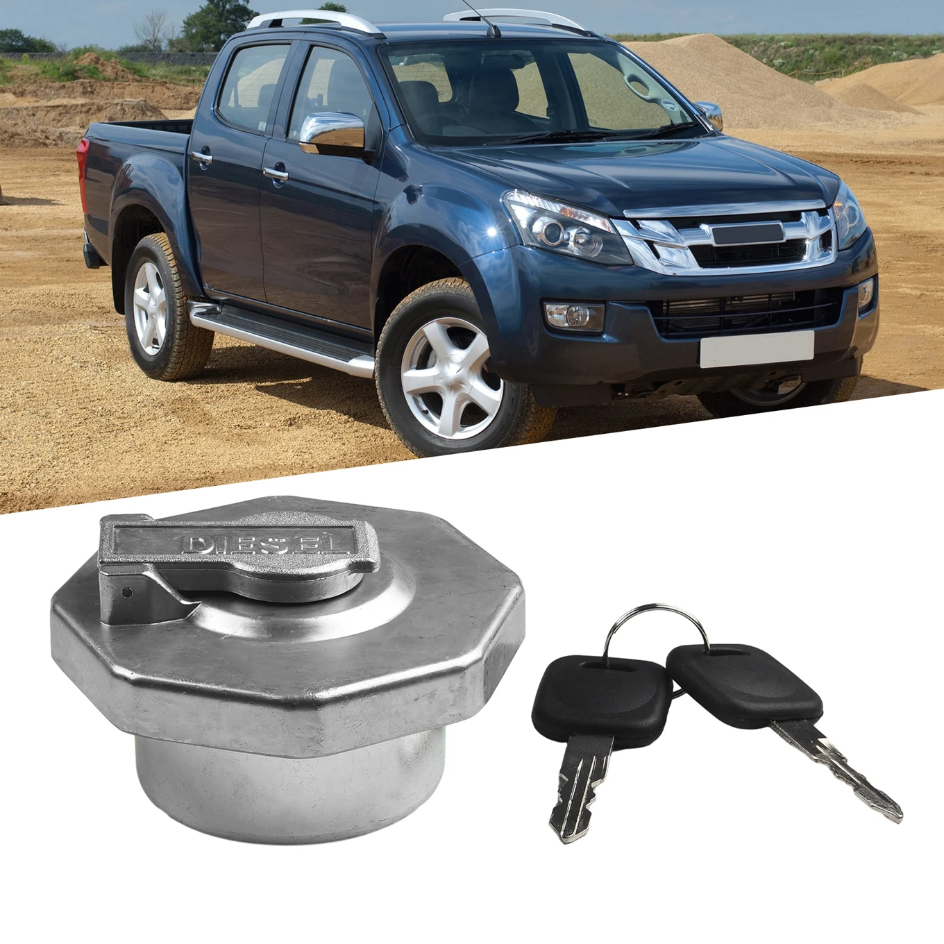Vehicle Car Fuel Tank Locking Fuel Cap With 2 Keys Replacement For ISUZU NQR90 - £23.67 GBP