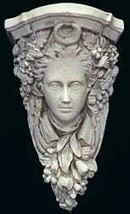 Moon Goddess Bracket Gothic Woman Face Corbel Wall Hanging Plaque Renaissance Me - £23.97 GBP