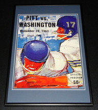 1963 Washington vs Pitt Panthers Football Framed 10x14 Poster Official R... - $49.49