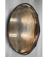 William Adams Ruffled Silverplate 14&quot; Footed Oval Gallery Tray Sheffield... - $2,375.85 MXN