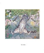 Zoe Stokes Funny Cat Art Print Original Vintage Cat Artwork Cats Home Decor - $6.72