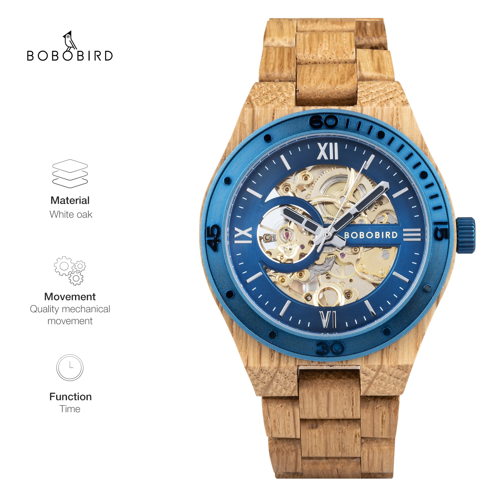Cal watch new top wood sport wristwatches hollow out automatic mechanical watch cuostom thumb200