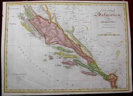 Oestreichisch Dalmatien und Albanien Mollo Antique Map Balkans 1800 - £195.22 GBP