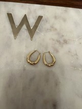 14k Yellow Gold Hoop Earrings 1.5 Grams Vintage Marked 14K EUC - £93.12 GBP