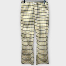 URBAN OUTFITTERS knit plaid flare kick pull on pants size large academia - $28.06