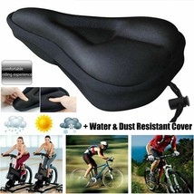 Bike Bicycle Gel Cushion Extra Comfort Sporty Wide Big Soft Pad Seat Cover - £11.18 GBP