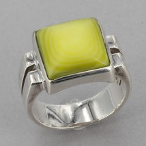 Retired Silpada Sterling Silver Green Mother of Pearl Ring R1270 Size 8.25 - £31.41 GBP