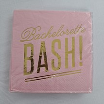 Bachelorette Bash Party Napkins Pink Gold 20 Piece - £7.00 GBP