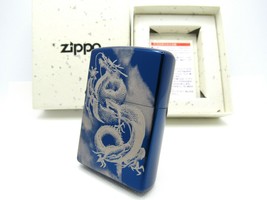 Dragon Blue Lazer Zippo 2005 Mib Rare - £101.39 GBP