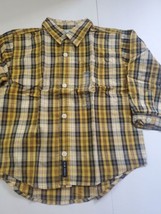 New Old Navy Vtg Stock 4t Holiday Tartan Straw Shirt button up plaid Vin... - $12.99