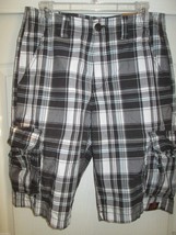 Urban Pineline Cargo Classic Length Plaid Men Shorts Aqua Black Charcoal 30 $44 - £13.35 GBP