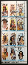 Davaar - 1976 set of 12 Indians (folded)  for US Bi-Centennial - Used (CTO) - $4.00