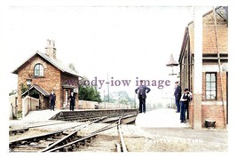 ptc4414 - Yorks. - Early view of Crofton Railway Station &amp; Staff - print... - $2.80