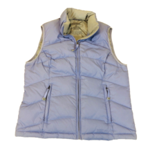 LL Bean Blue Down Puffer Vest Full Zip Women&#39;s Size Medium - £23.35 GBP