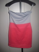 PRIPE LADIES STRAPLESS FITTED DRESS-JR. L-SALMON/GRAY-NWOT-ADORABLE-COMFY - £6.82 GBP