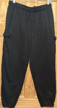 Rosio Cargo Black Sweatpants Size Large - $20.99