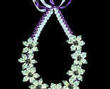 Graduation Money Lei Flower New Bills Purple &amp; White Four Braided Ribbons - $87.95