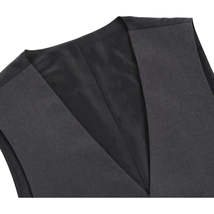 Men's Renoir Suit Vest V-neck Adjustable Strap 5Button 2Pockets 202-1 Charcoal image 3