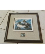 MINT Van Gilder Minnesota Duck Print 1987 Signed Stamp Framed Matted  41... - $142.49