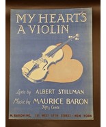 1938 RARE!Vintage Sheet Music-MY HEART&#39;S A VIOLIN-by Albert Stillman-M.B... - $36.21