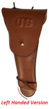 Leather US WW2 Style M1911 .45 Colt Utility Holster - Left Handed- TAN C... - $34.64