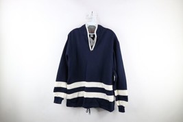 Vtg 90s Streetwear Womens 18 Striped Color Block Half Zip Pullover Sweatshirt - £35.19 GBP