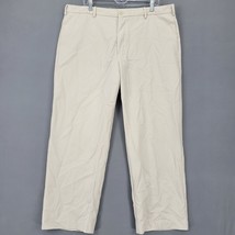 Izod Men Pants Size 40 Tan Khaki Classic Straight Leg Flat Front Chino T... - £10.61 GBP