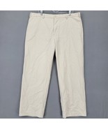 Izod Men Pants Size 40 Tan Khaki Classic Straight Leg Flat Front Chino T... - £10.58 GBP