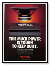Targa Woofers Car Audio &amp; Stereos Print Ad Vintage 1989 Magazine Adverti... - $9.70