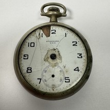 New York Standard Co USA Pocket Watch Silveroid 7 Jewels For Parts - €16,94 EUR