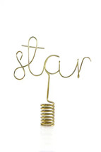 UNIQUE GOLD WIRE cursive &quot;Star&quot; Tree Topper NEW $30 8&quot; HOLIDAYS + - $22.77