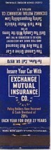 Matchbook Cover Exchange Mutual Insurance Buffalo New York - £2.25 GBP