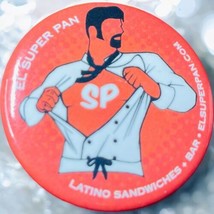 El Super Pan Latino Sandwiches Bar Pinback Button Pin - $9.50