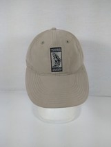 Fishing Hat Cap King Pacific Lodge Tan Embroidered Large Bill Strapback - £6.79 GBP