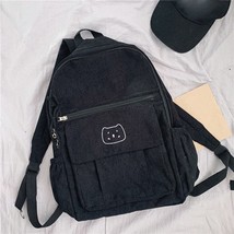 En backpack solid color female student school bag for teenage girl travel shoulder bags thumb200