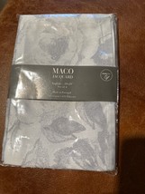 MACO JACQUARD 4pc NAPKINS 20”sq GRAY TONAL FLORAL JACQUARD MADE PORTUGAL... - £17.40 GBP