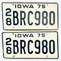 1975 United States Iowa Delaware County Passenger License Plate 28 BRC980 - £20.23 GBP