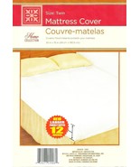 Plastic MATTRESS COVER TWIN Size Fitted pad Protector Durable Waterproof... - $25.35 CAD