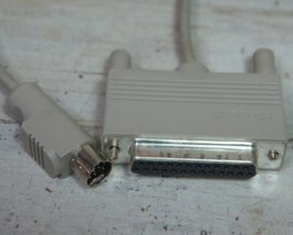 Vintage Microsoft DB25 Female to DIN 9 Pin Male Computer Adapter Cable f... - $18.52