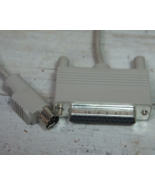 Vintage Microsoft DB25 Female to DIN 9 Pin Male Computer Adapter Cable f... - $18.52