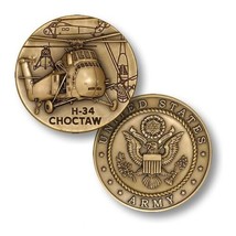 ARMY H-34 CHOCTAW  1.75&quot; CHALLENGE COIN - £27.88 GBP